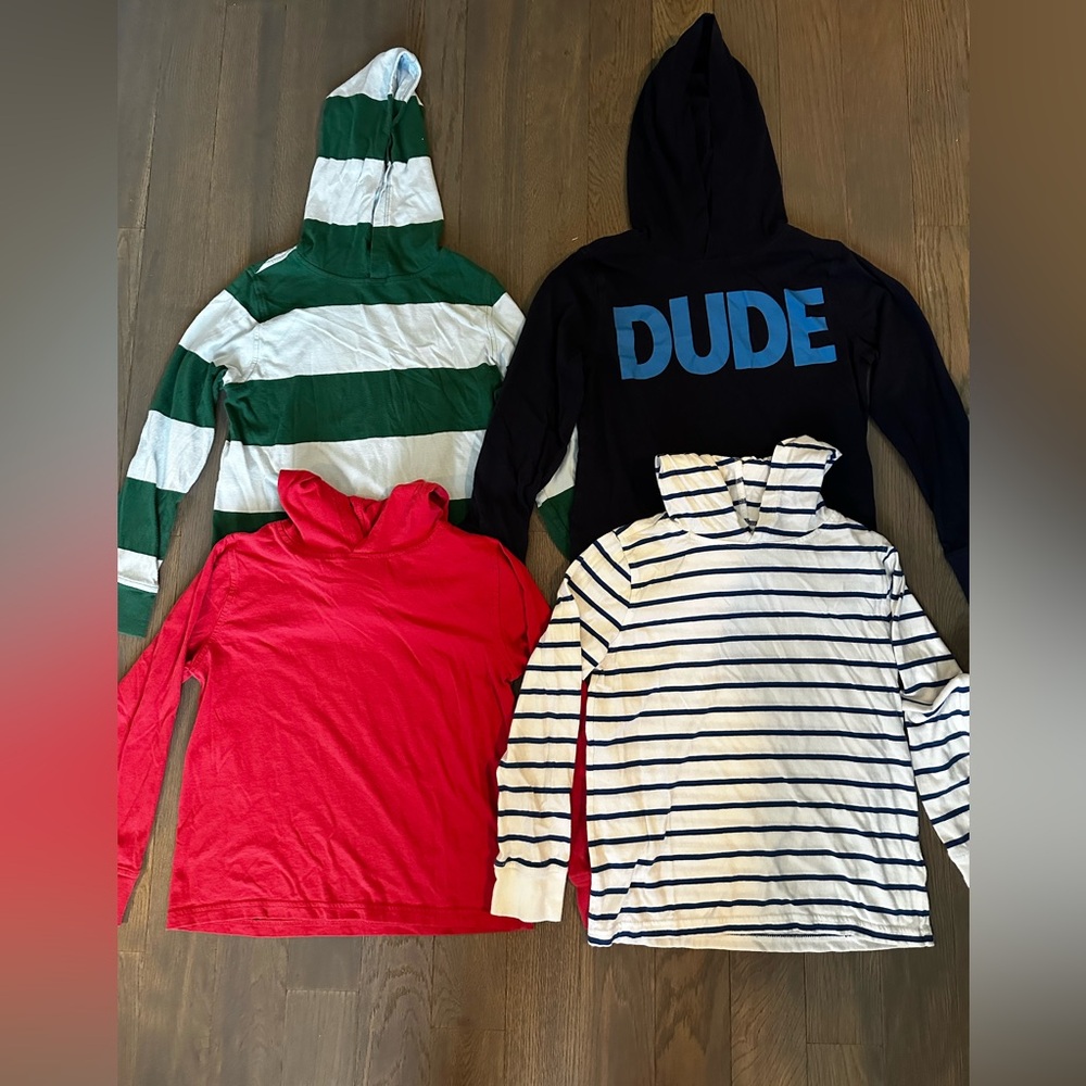 4 Crew Cuts Boys Long Sleeve Hoodies Size 8/9 (Medium)